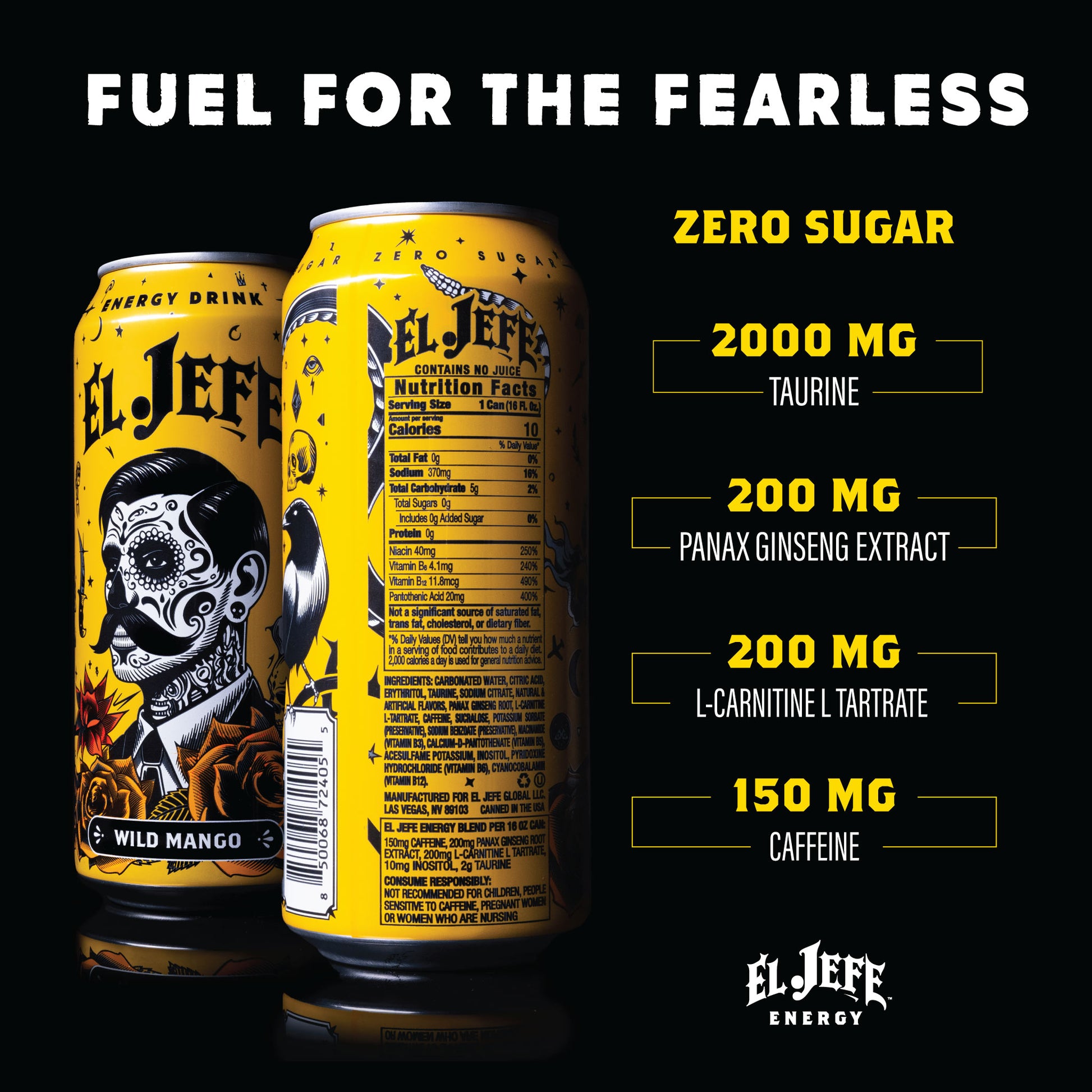 EL JEFE WILD MANGO ENERGY DRINK
