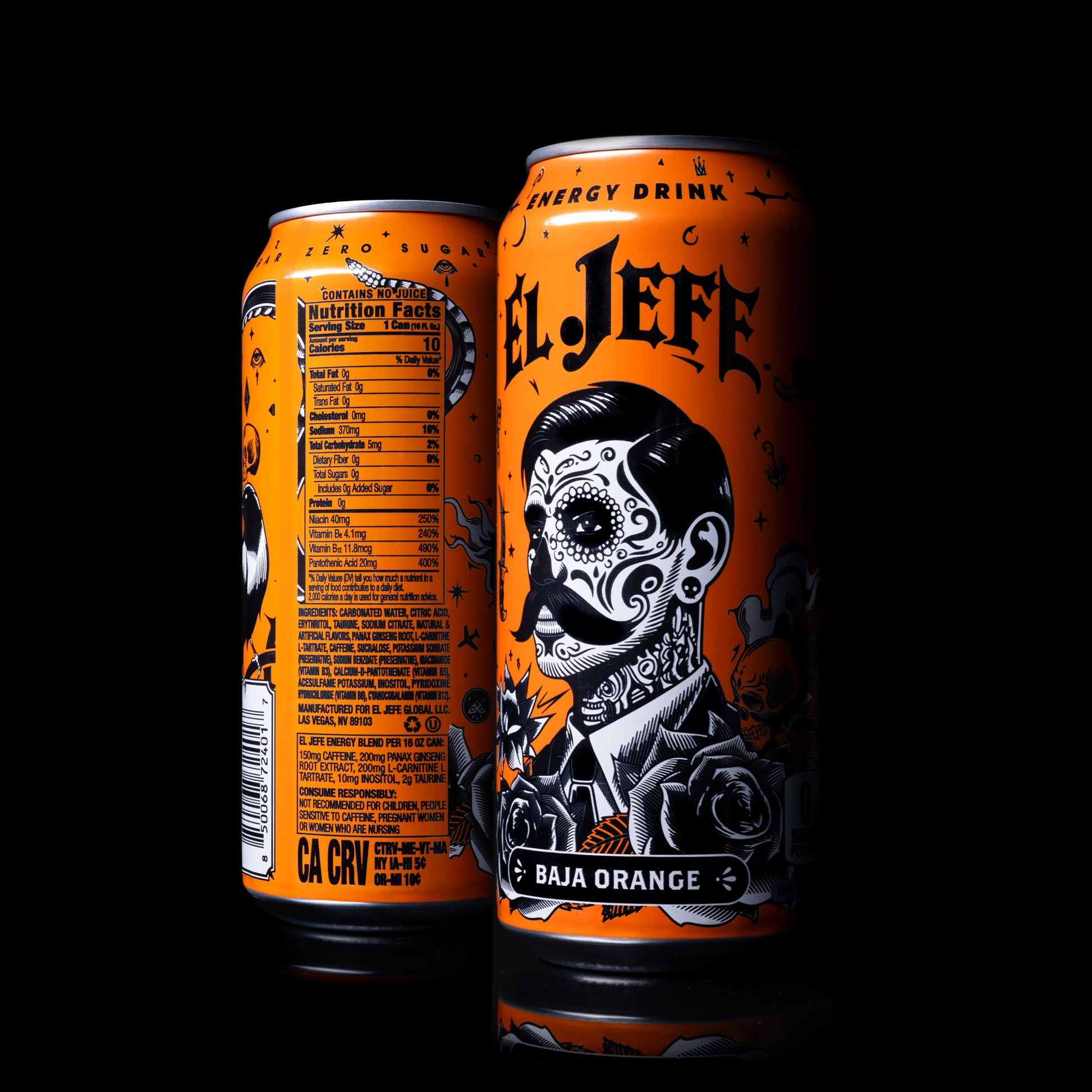 EL JEFE BAJA ORANGE ENERGY DRINK