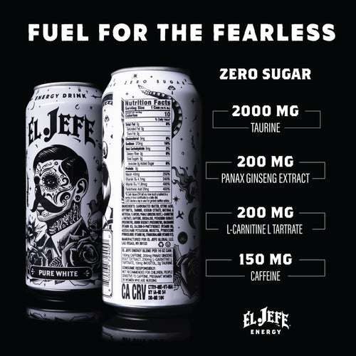 EL JEFE PURE WHITE ENERGY DRINK